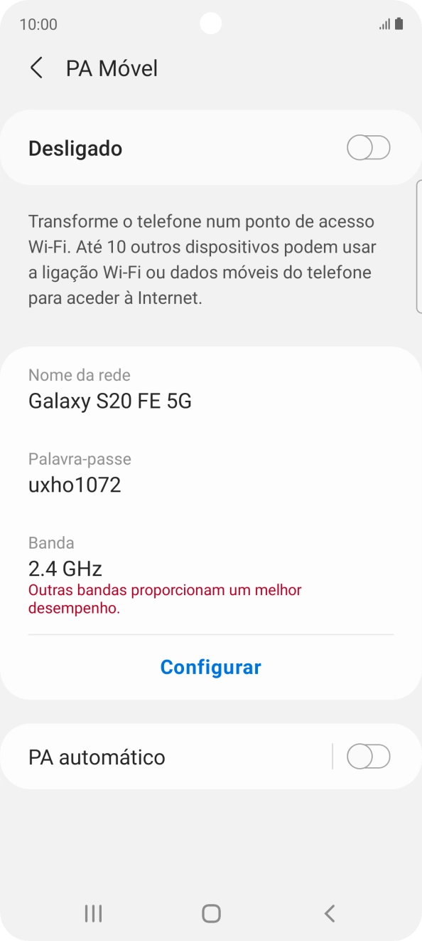 Prima Configurar.