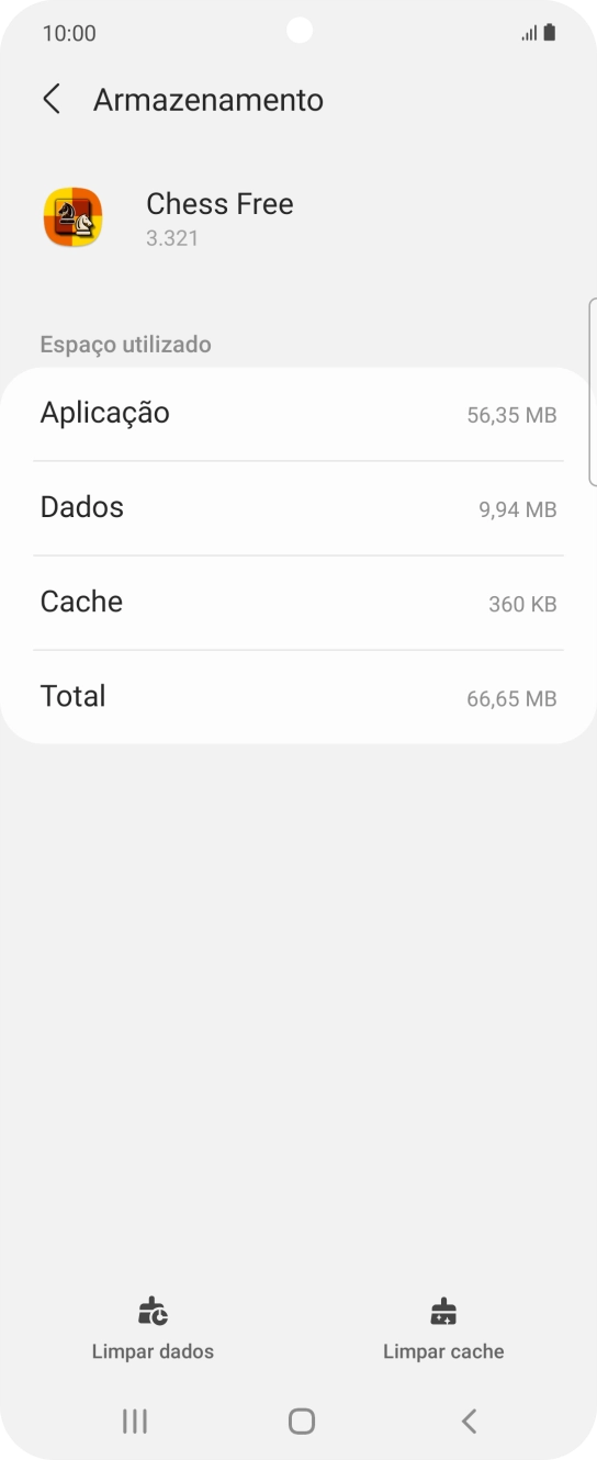 Prima Limpar cache.