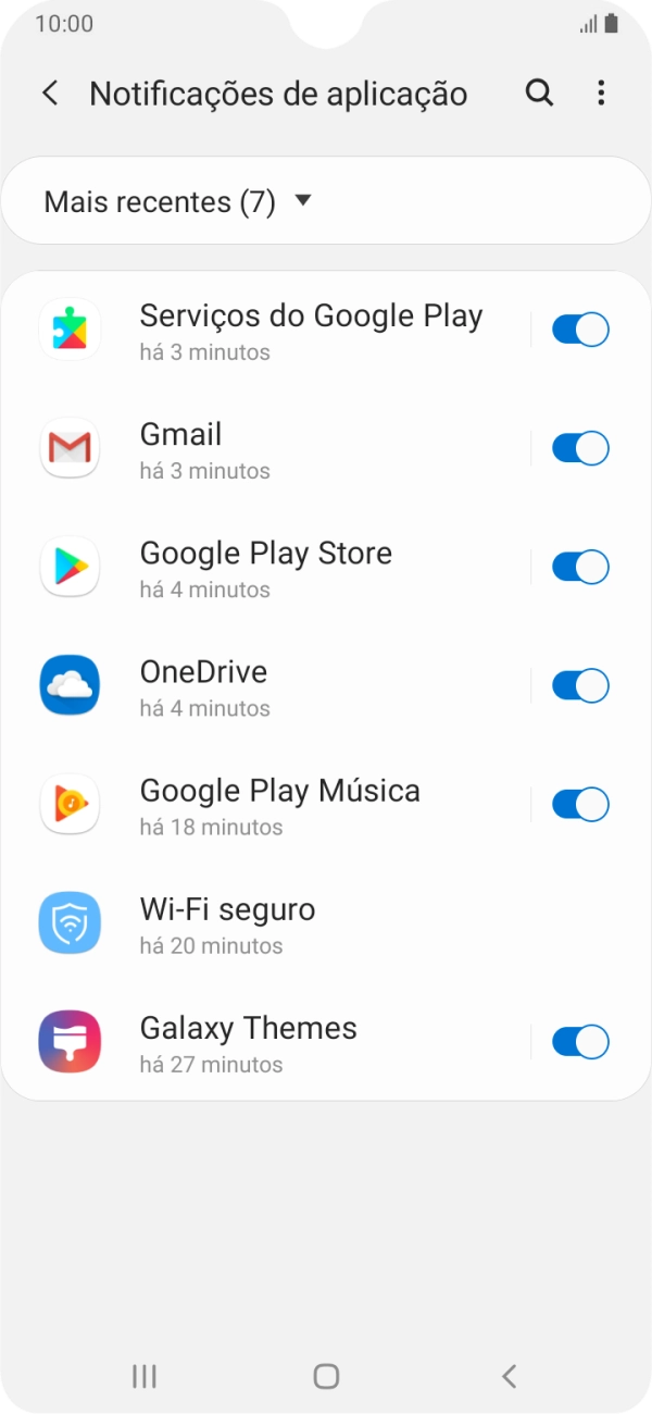 Prima a lista suspensa.