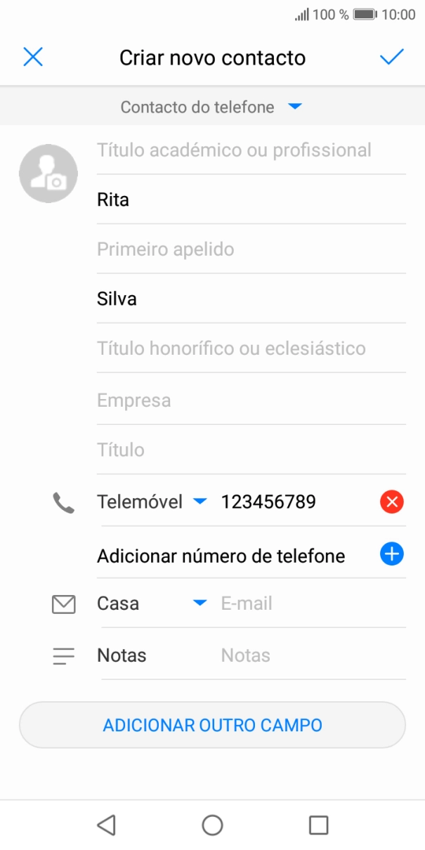 Prima o ícone para guardar.