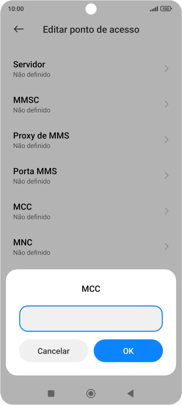 Introduza 268 e prima OK.