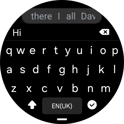 Press the confirm icon.