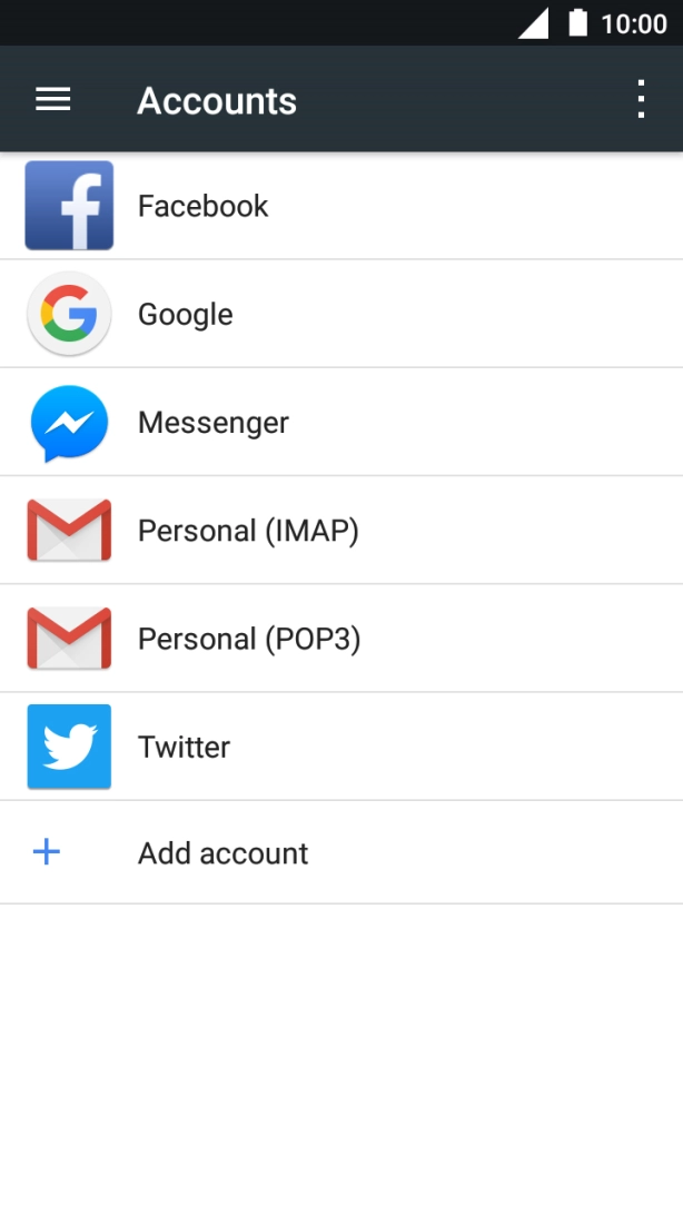 Press the menu icon.
