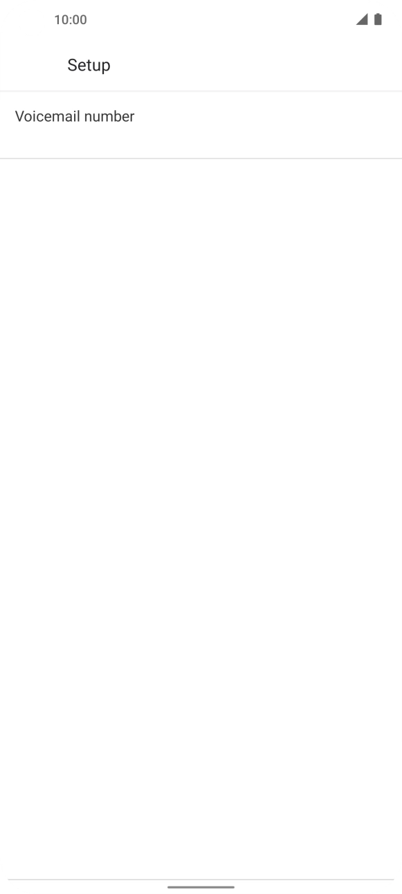 Press the field below 'Voicemail number'.