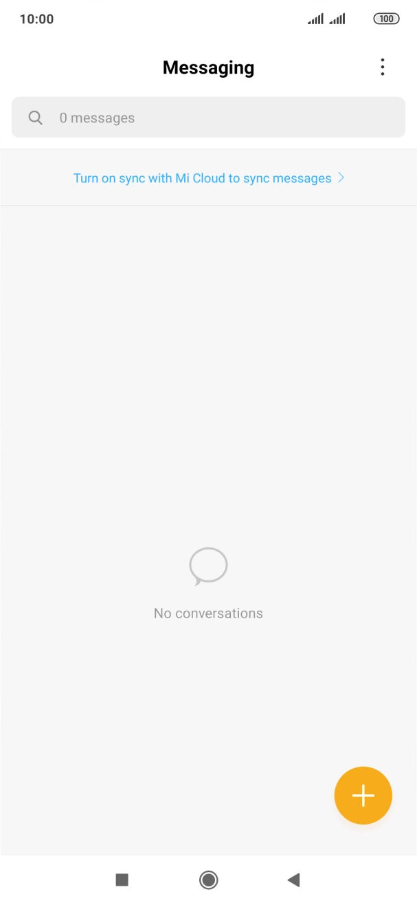 Press the menu icon.