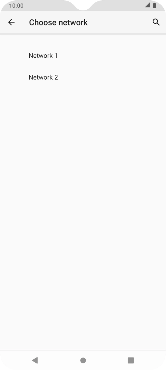 Press the required network.