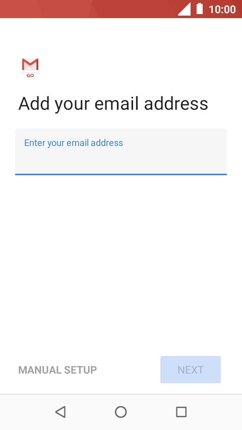 Press the field below 'Enter your email address' and key in your email address.