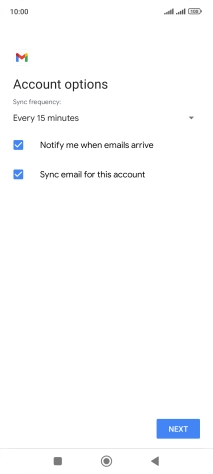 Press the drop down list below 'Sync frequency:'.