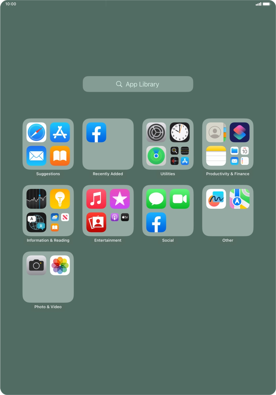 Press the required app.