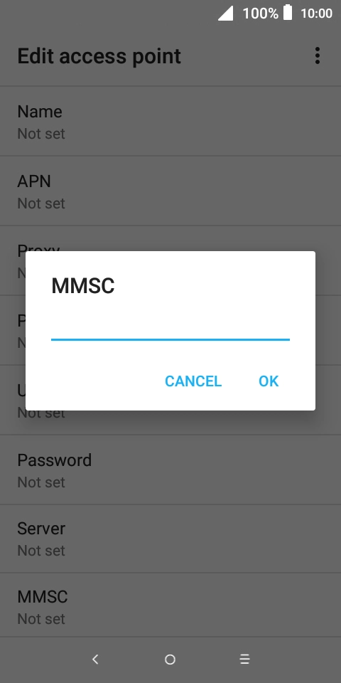 Key in http://mmsc.mms.o2.co.uk:8002 and press OK.
