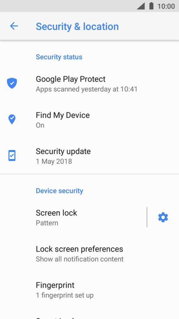 Press Screen lock and key in the current phone lock code.