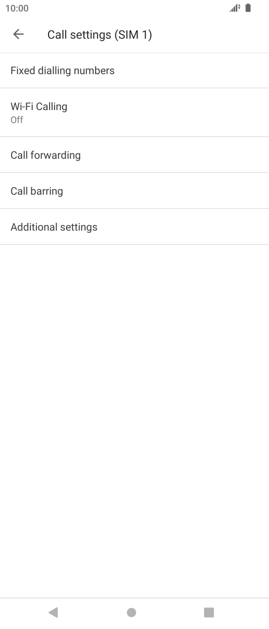 Press Call forwarding.