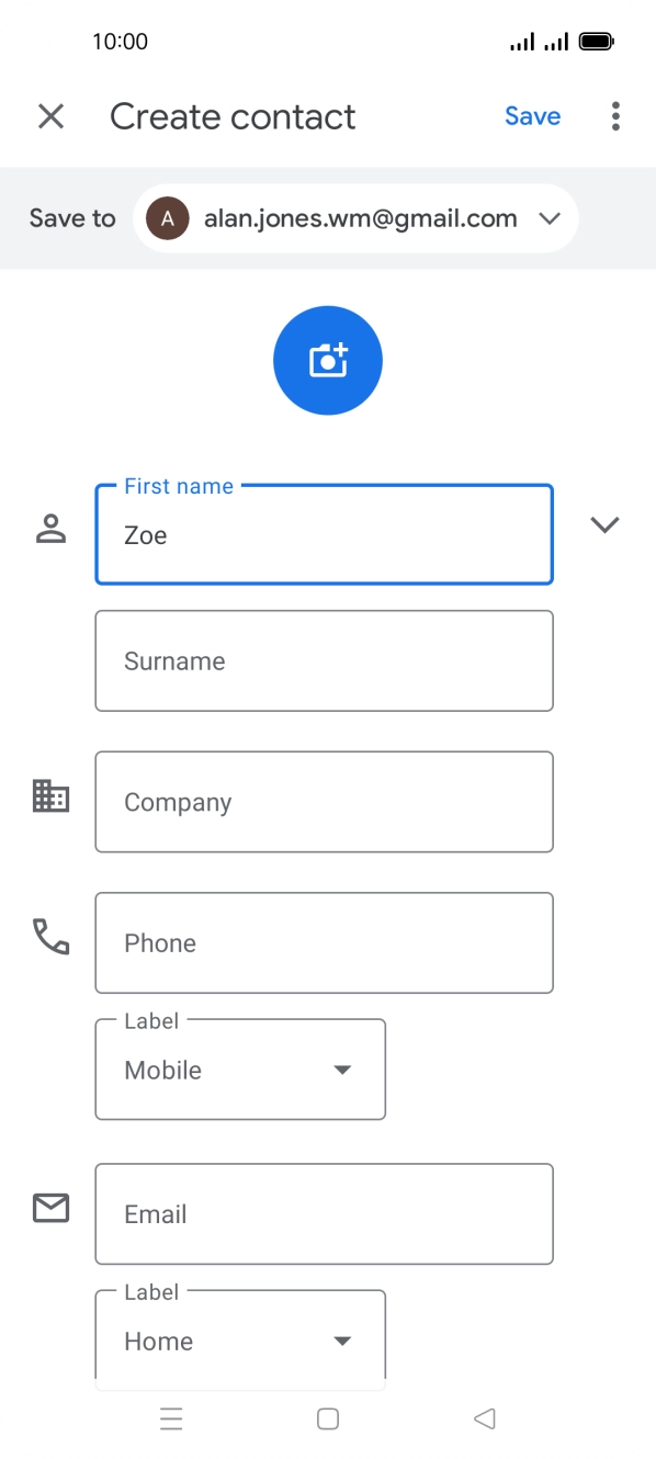 Press Surname and key in the required last name.