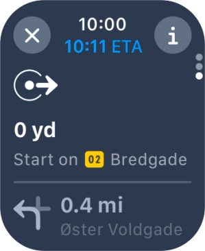 Press the end icon.