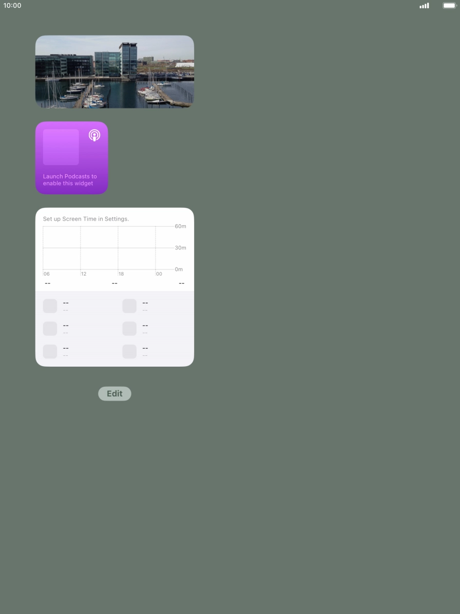 Press and hold the required Widget Stack.