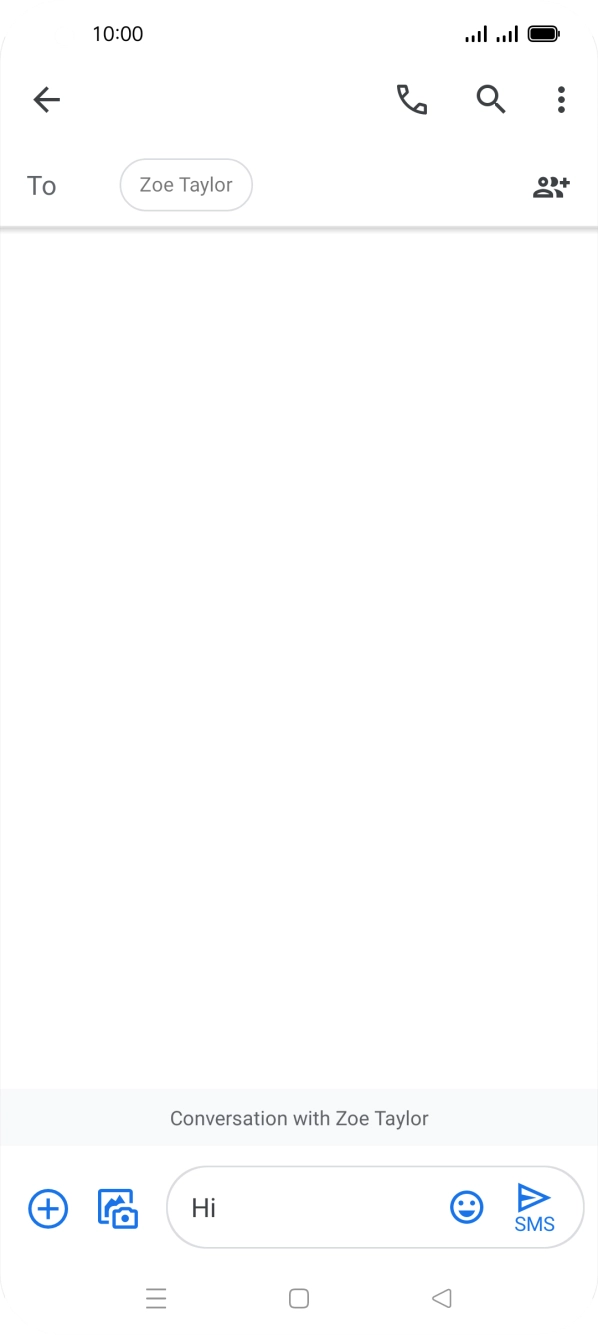 Press the send icon when you've finished your text message.