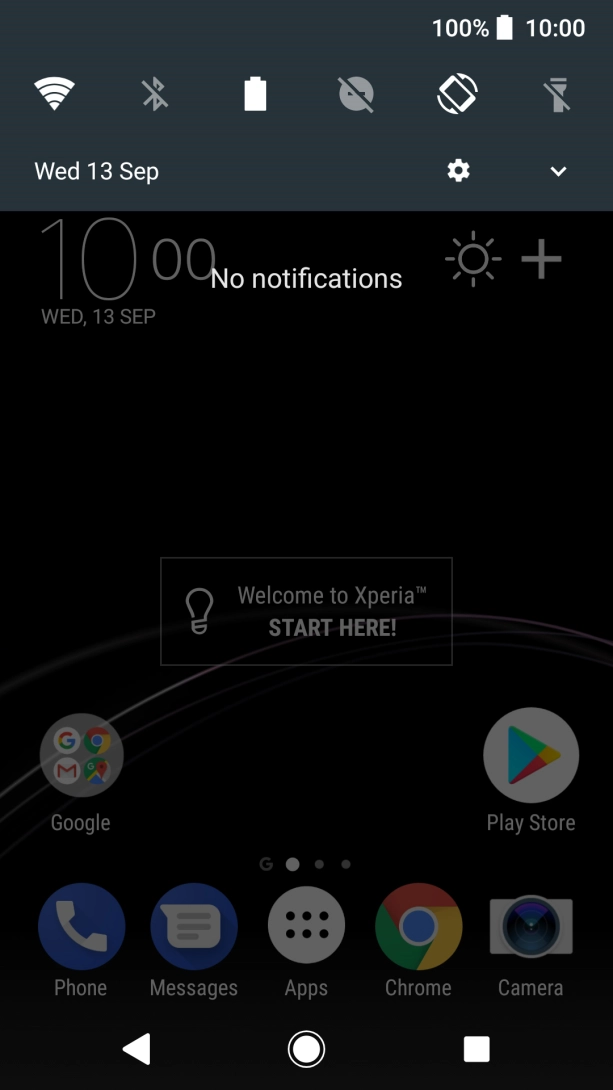 Press the settings icon.