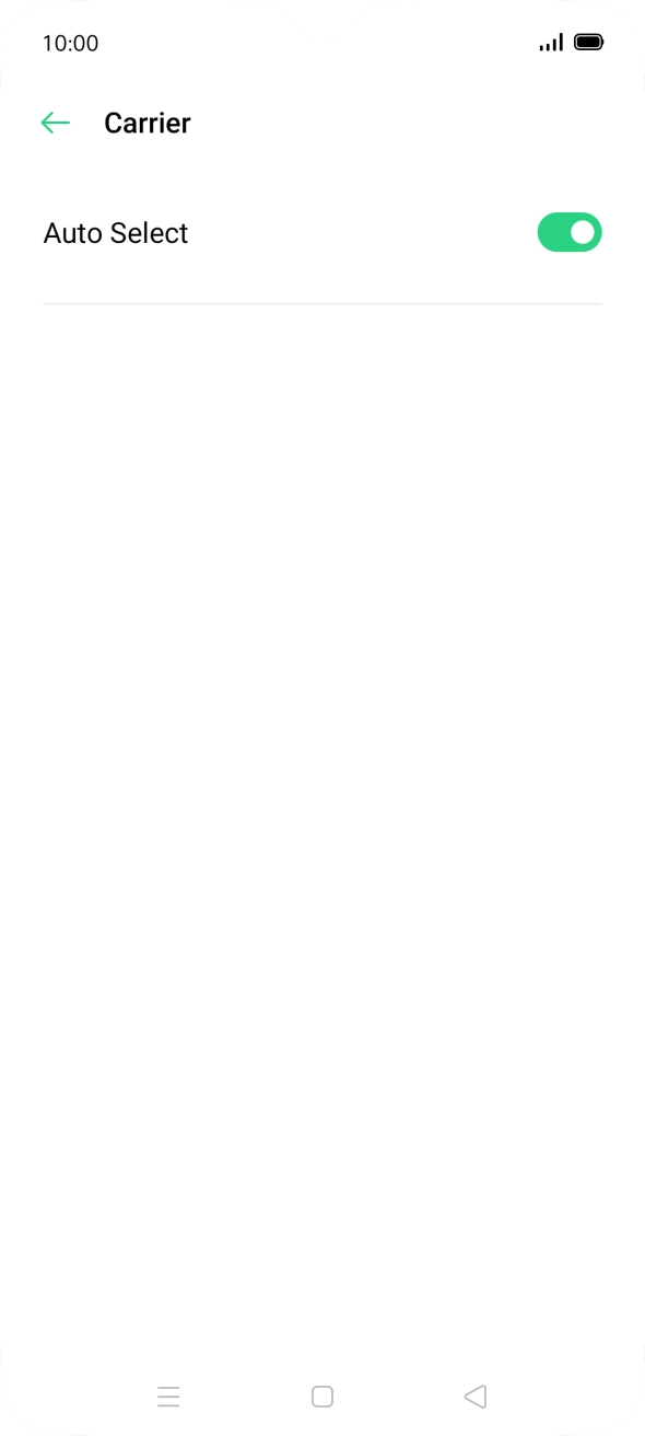 Press the indicator next to 'Auto Select'. Press the indicator next to 'Auto Select'.
