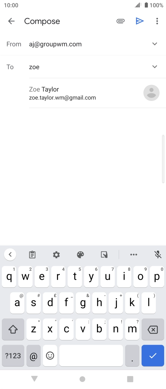 Press the required contact.