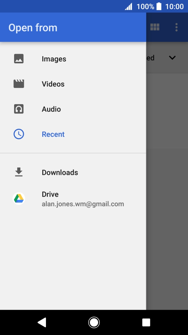 Press the required category and go to the required folder.