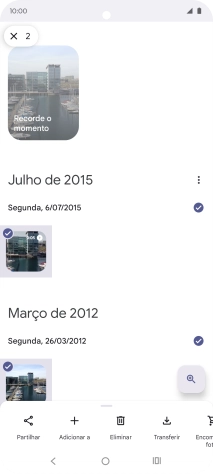 Prima o ícone para partilhar.