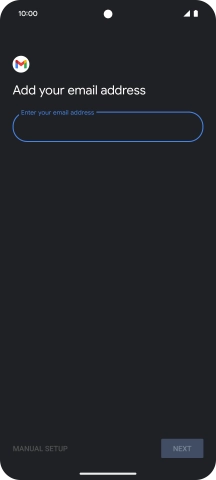 Press the field below 'Enter your email address' and key in your email address.
