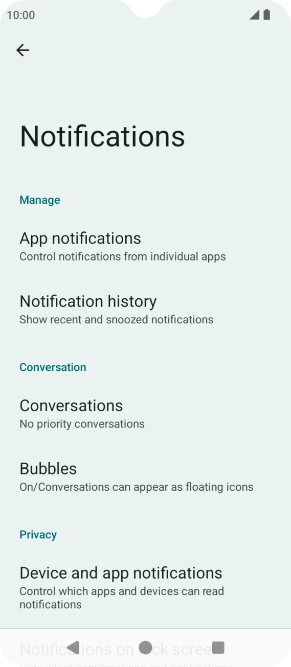 Press App notifications.