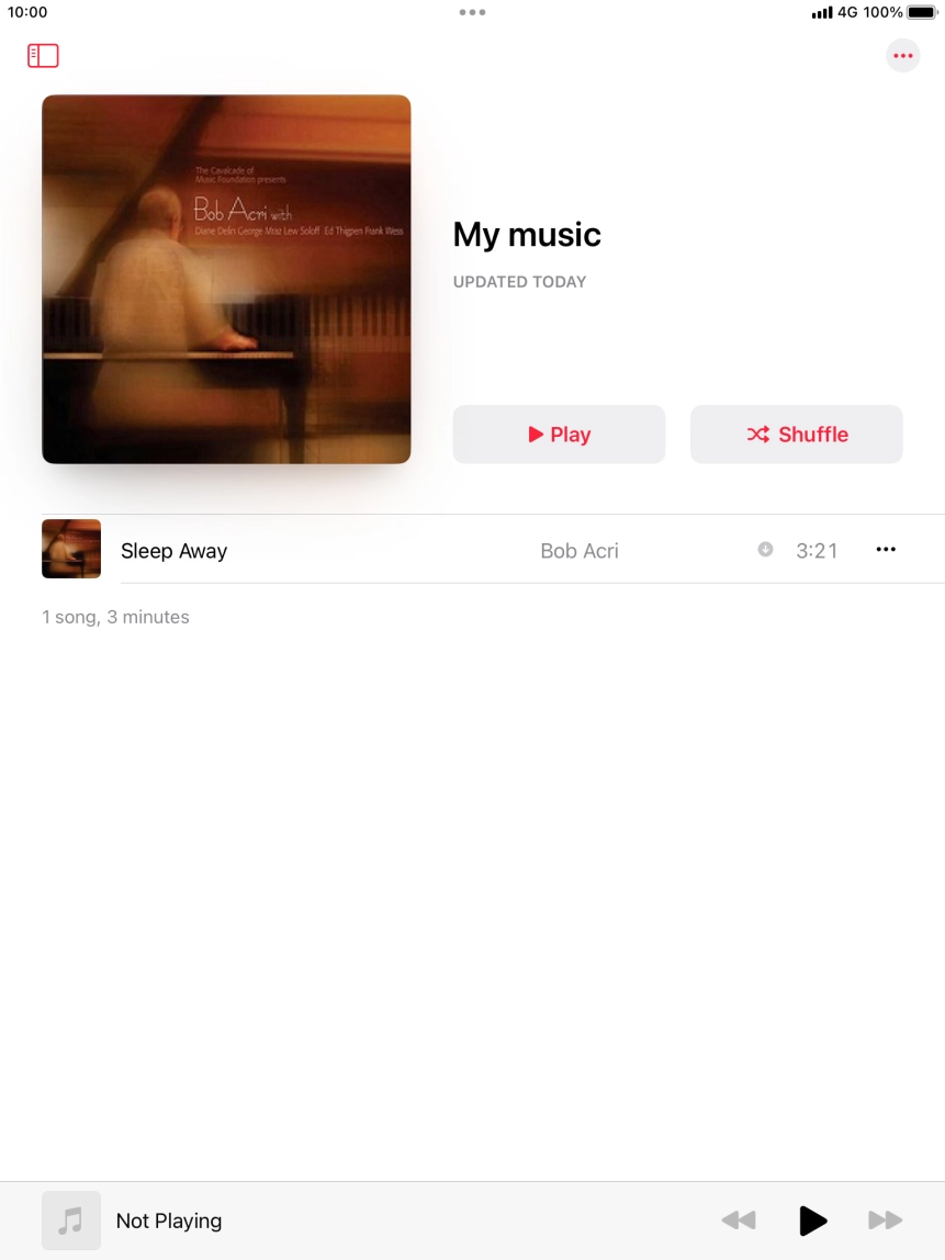 Go to the required category or playlist and press the required audio file.
