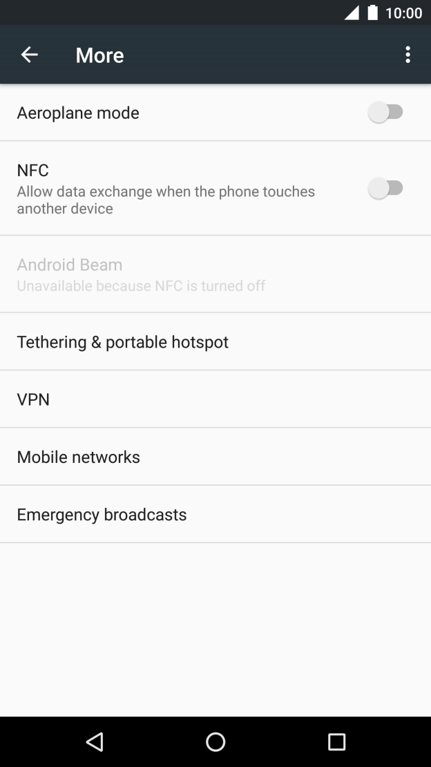 Press Mobile networks.