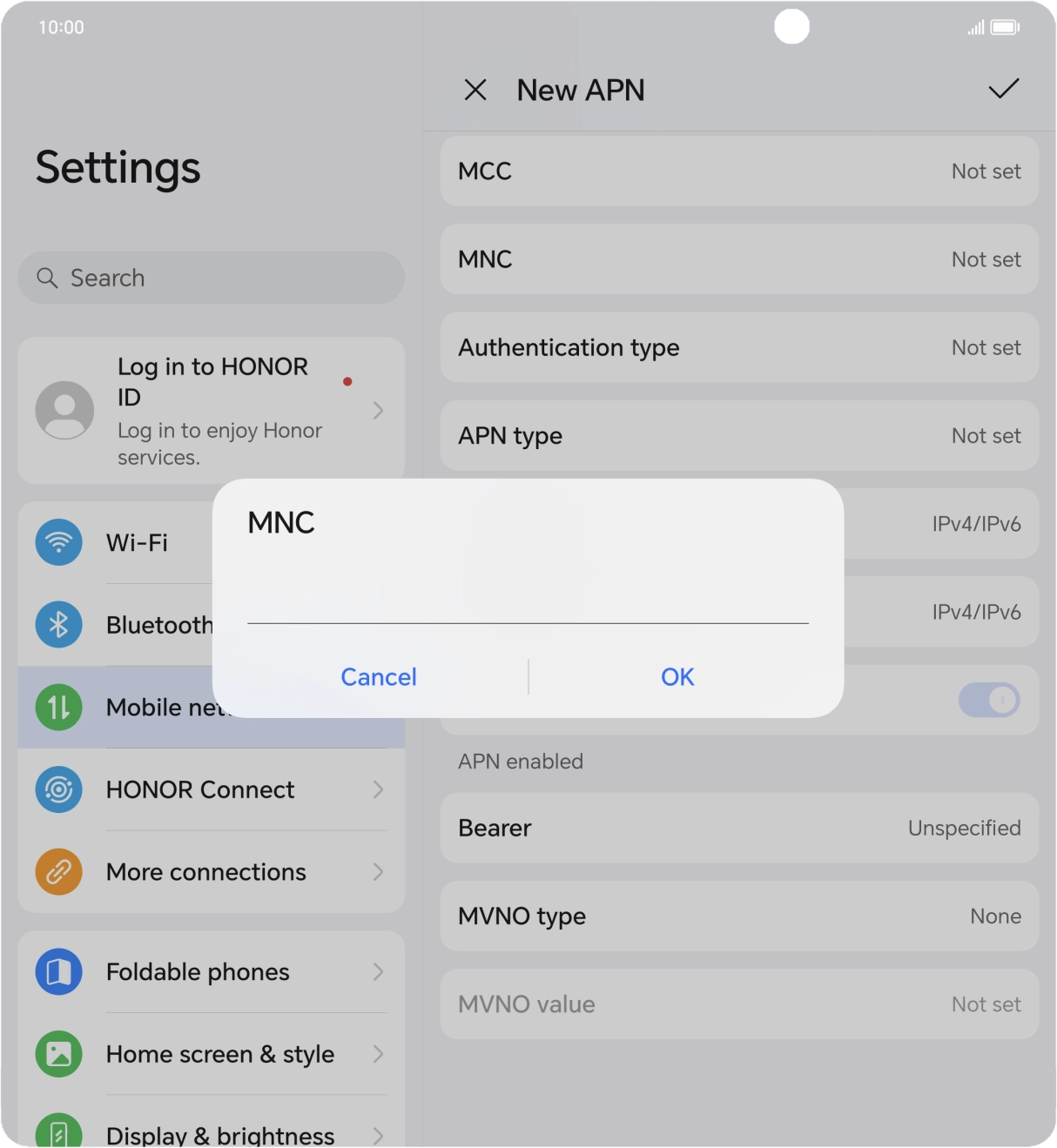 Key in 10 and press OK. Key in 10 and press OK.