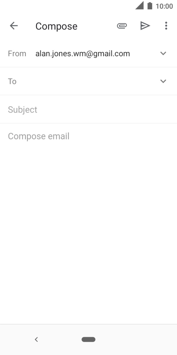 Press the field next to 'To' and key in the first letters of the recipient's name. Press the field next to 'To' and key in the first letters of the recipient's name.