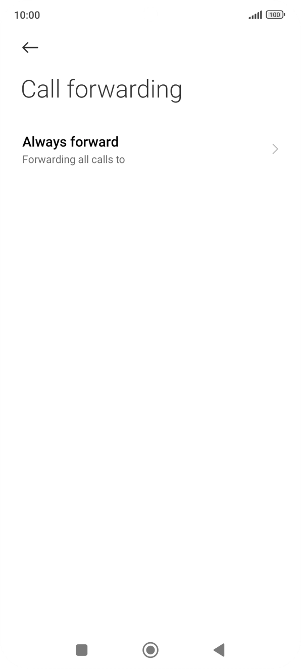 Press the required divert type. Press the required divert type.