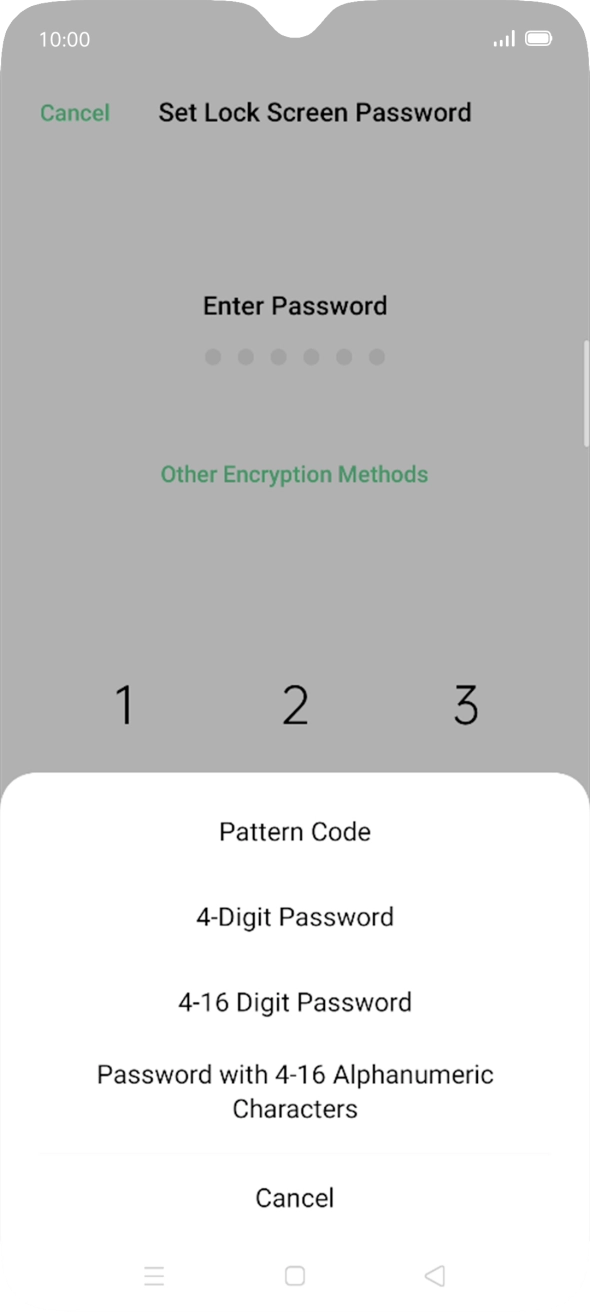 Press the required phone lock code and follow the instructions on the screen to create an additional phone lock code. Press the required phone lock code and follow the instructions on the screen to create an additional phone lock code.