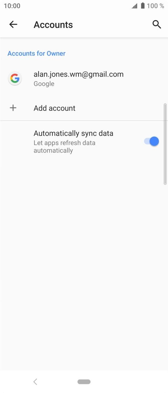 Press Add account. Press Add account.