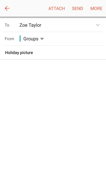 Press the text input field and write the text for your email. Press the text input field and write the text for your email.