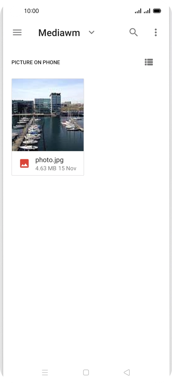 Press the required picture. Press the required picture.