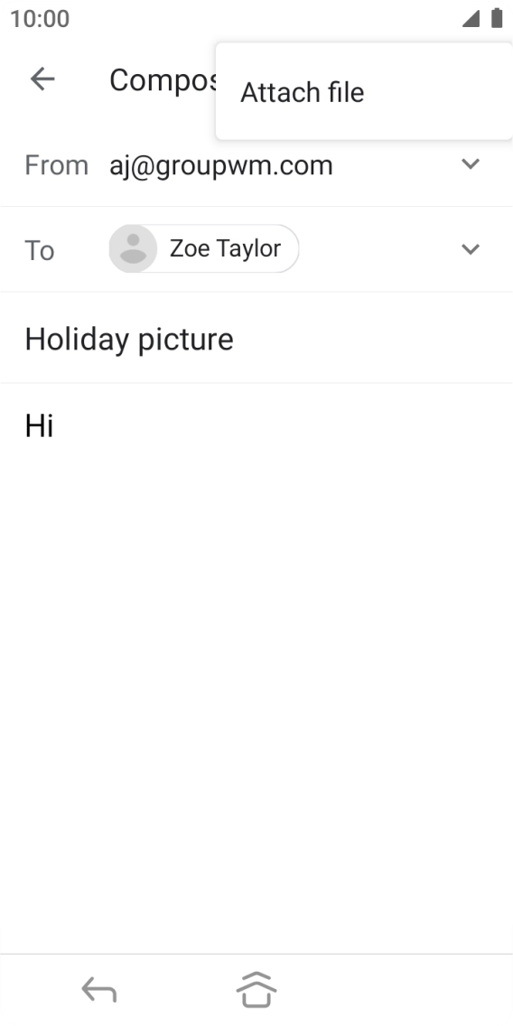 Press Attach file and go to the required folder. Press Attach file and go to the required folder.