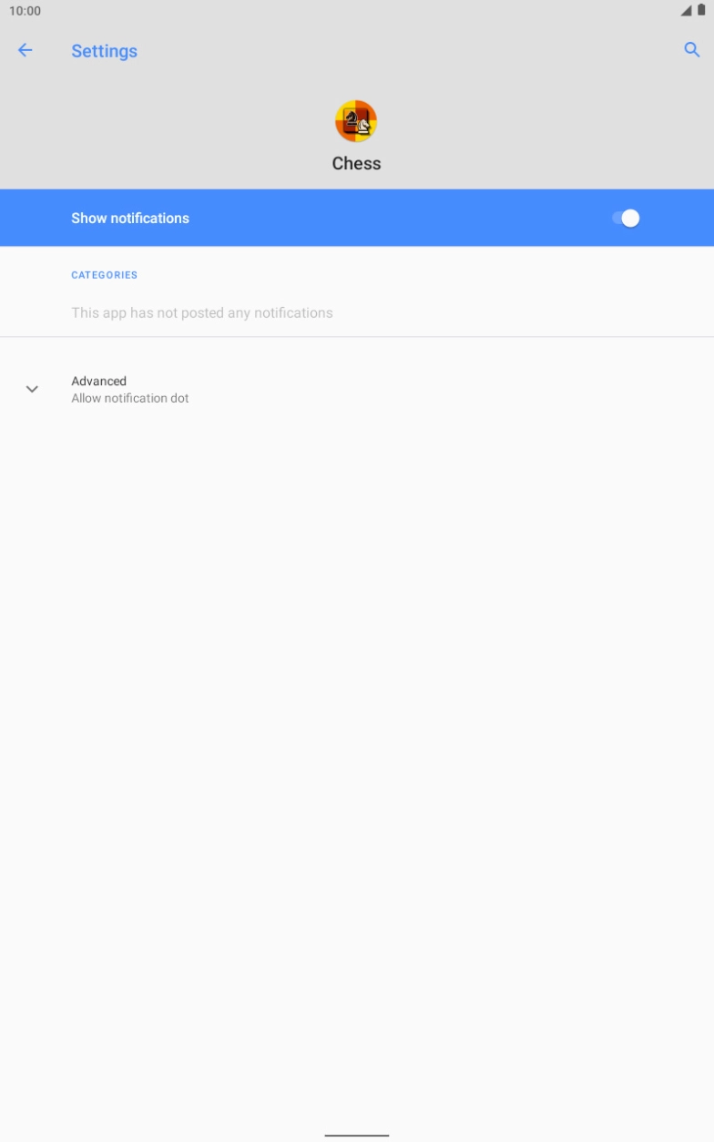 Press the indicator next to 'Show notifications' next to the required apps to turn the function on or off.
