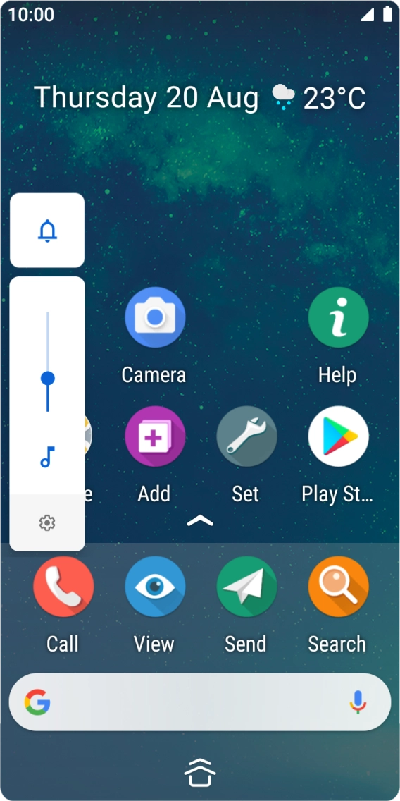Press the sound mode icon the necessary number of times to turn silent mode on or off.