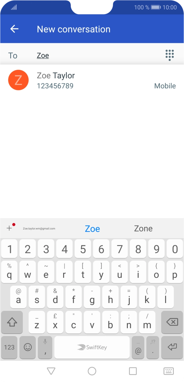 Press the required contact.