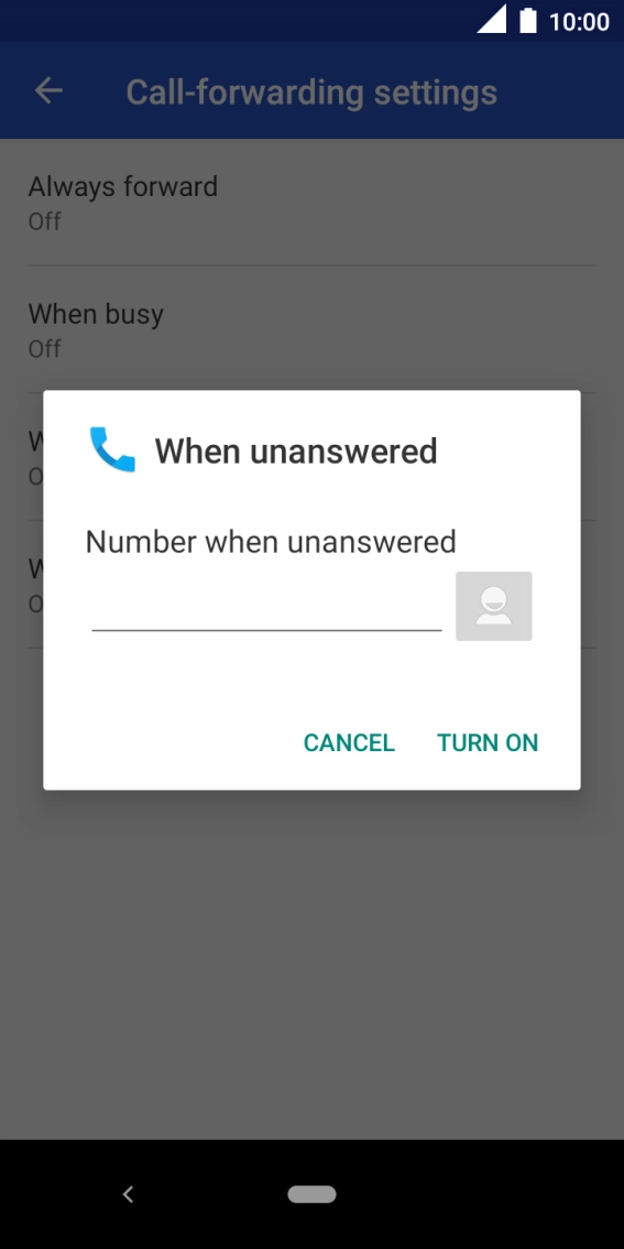 Key in 901 and press TURN ON.