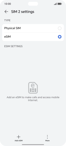 Press Add eSIM.