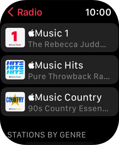 Press the required radio station.