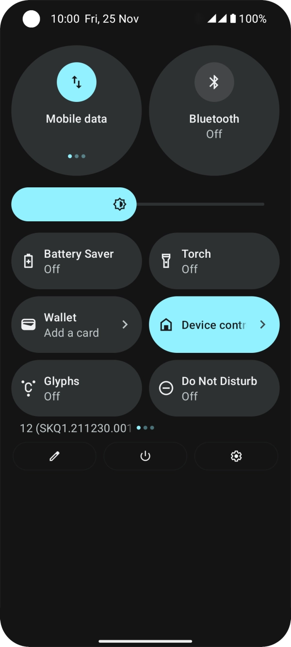 Press the settings icon. Press the settings icon.