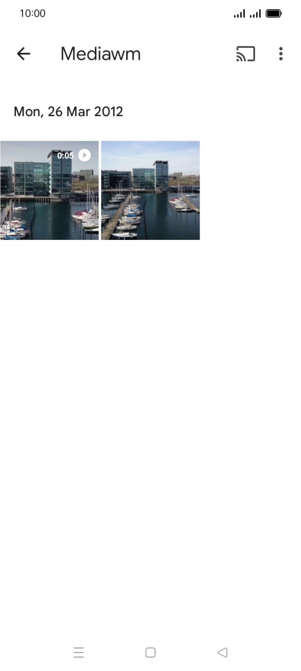 Press and hold any picture or video clip. Press and hold any picture or video clip.