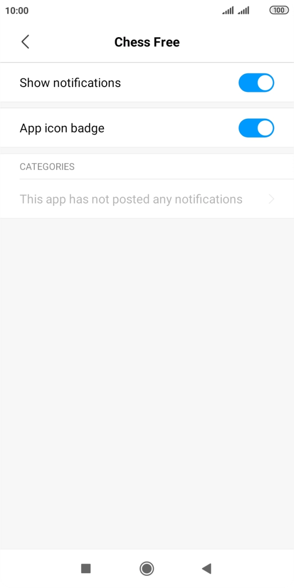 Press the indicator next to 'Show notifications' to turn the function on or off.