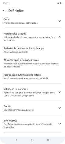 Prima Atualizar apps automaticamente.