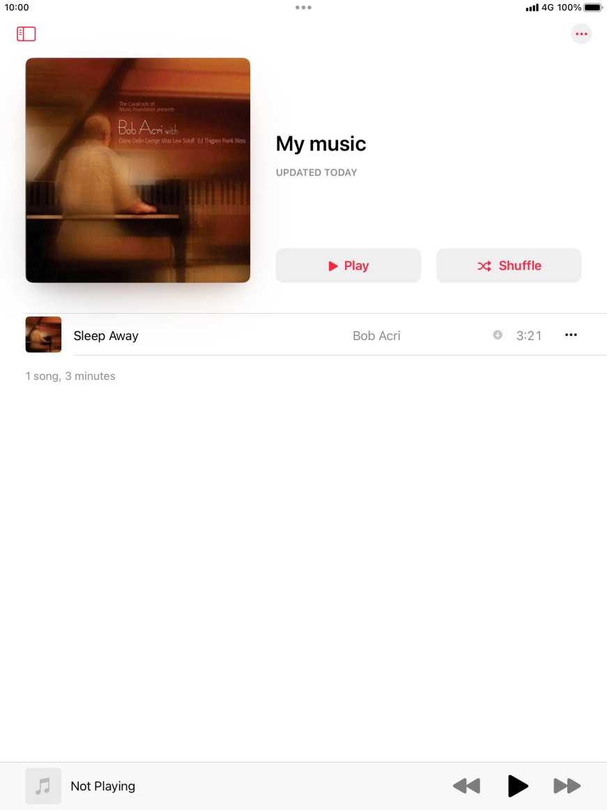 Go to the required category or playlist and press the required audio file.