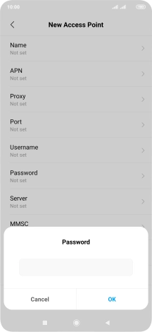 Key in password and press OK.