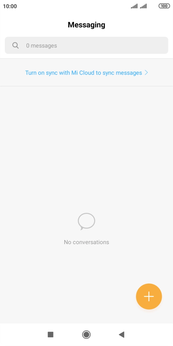 Press the new message icon. Press the new message icon.